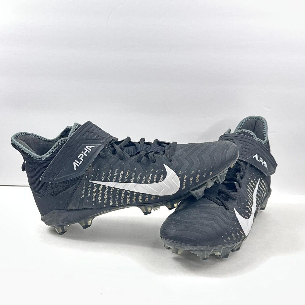 Nike Football Cleats Alpha Menace Pro 2 Shoes Mens 13 Black White AQ3209-002